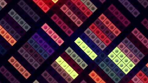 Abstract rectangular shapes or blocks on a black background, seamless loop Stock Footage 166471656