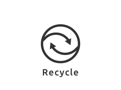 Abstract recycle logo. cycle arrow symbol icon template Isolated on white bac Stock Illustration