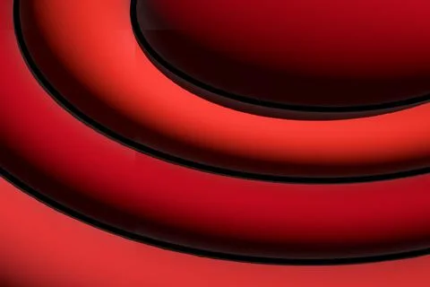 Abstract Red 3D Inflated Dented Shapes Background Stock-Illustration