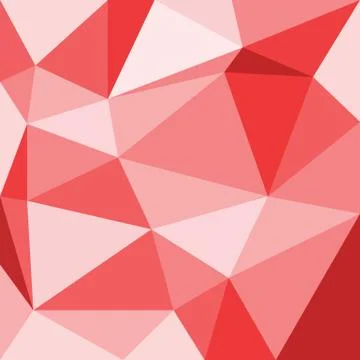 Abstract red 3d interior with polygonal pattern on the wall Illustrazione stock