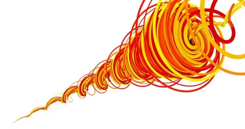 Abstract Red 3D Swirls Stock Footage 103946953