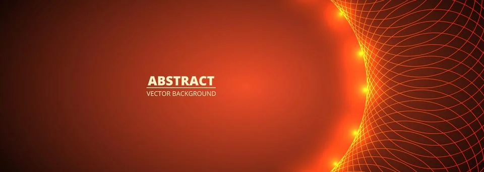Abstract red 3d vector background with circle shapes and glowing lights effect Stock Illustration