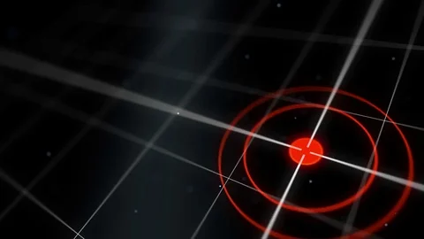 Abstract red alarm point animation Video stock 72857424
