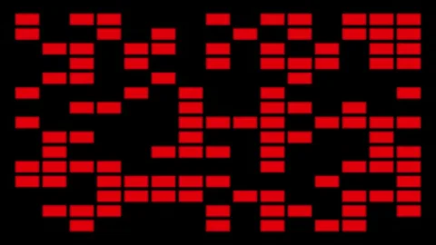 Abstract Red and Black Digital Block Animation Stock Footage 329292920