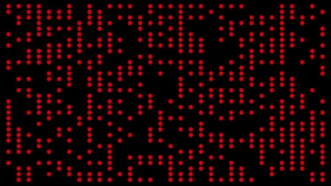 Abstract Red and Black Digital Dot Animation, Widescreen Stock Footage 335690720