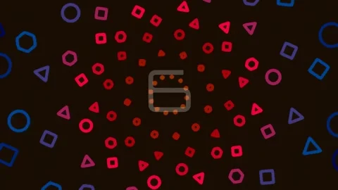 Abstract red and black geometric pattern background for modern design concept Stock Footage 342204727