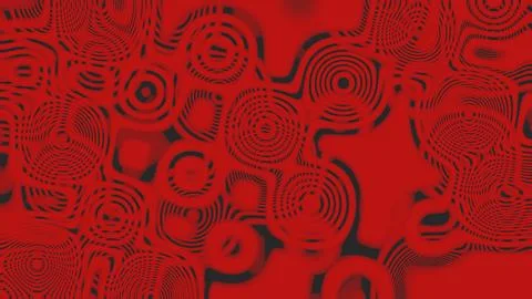 Abstract red and black hypnotic spiral pattern with concentric circles Stock Illustration