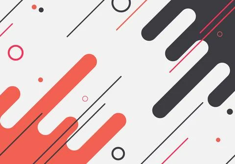 Abstract red and black rounded shape background. Vector. イラスト素材