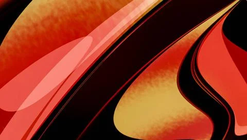 Abstract red and black waves with gradient orange highlights creating a dy... Stock Photos