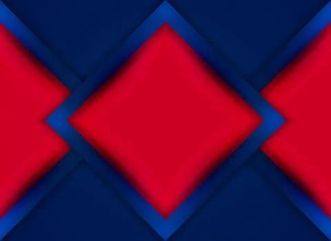 Abstract red and blue background with diamond shapes, triangular polygon 스톡 일러스트