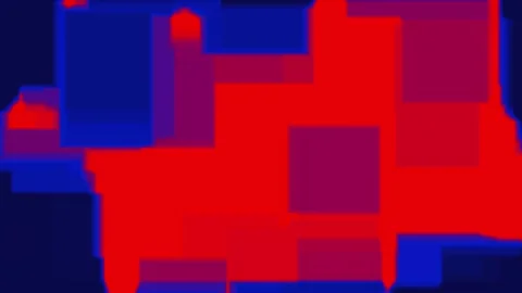 Abstract red and blue blocks motion footage Stock Footage 323344519