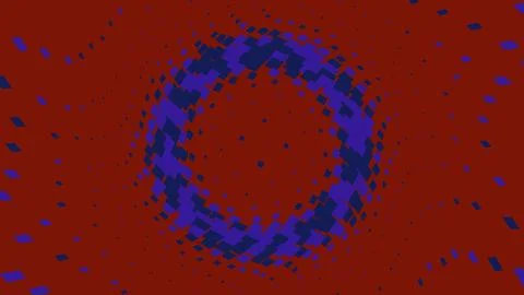 Abstract red and blue circular halftone pattern Illustrazione stock
