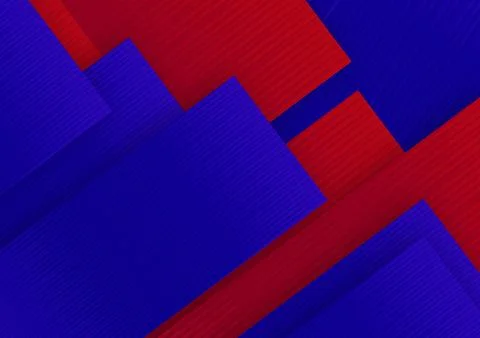 Abstract Red And blue Diagonal Striped Texture Background With Ribbed Geome.. Illustrazione stock