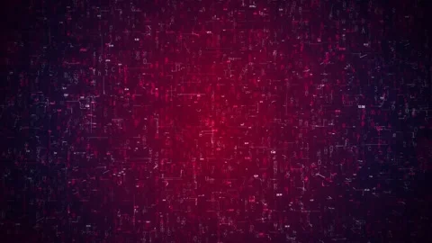 Abstract Red and Blue Digital Data Matrix Loop Background Stock Footage 337879925