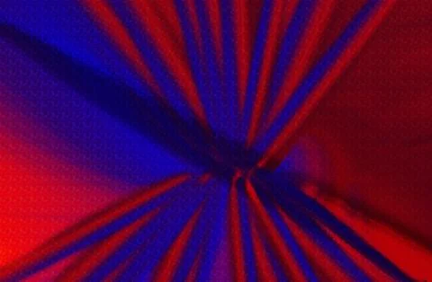 Abstract Red and Blue Fabric Texture Background With Radial Folds and Drama.. Stock Illustration