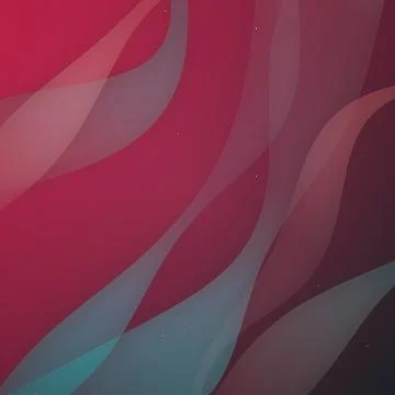 Abstract Red and Blue Flowing Waves Background with Translucent Overlapping イラスト素材