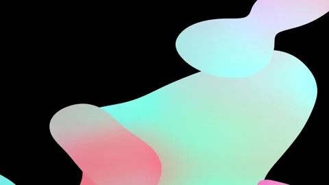 Abstract Red and Blue Fluid Gradient Shapes Looping Background Stock Footage 337350835