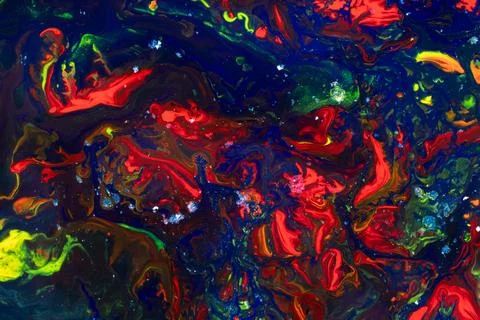 Abstract Red and Blue Fluid Art Background with Chaotic Motion Stock Photos