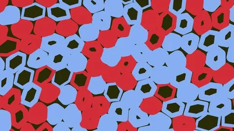 Abstract red and blue geometric cell pattern background イラスト素材