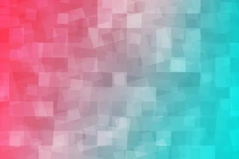 Abstract red and blue gradient square pattern background. Stock Illustration