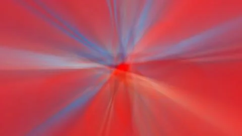Abstract red and blue light burst with dynamic rays. Vibrant digital background Stock Illustration
