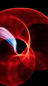 Abstract red and blue lines on a black background Stock Illustration