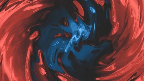 Abstract Red and Blue Liquid Swirl Animation - Seamless Loop Background Stock Footage 321669618