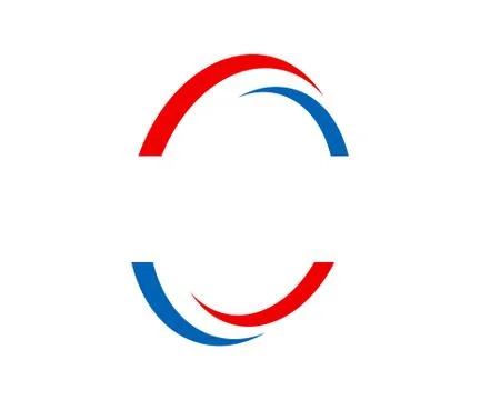 Abstract red and blue logo Stock Illustration