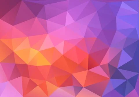 Abstract red and blue low poly background, vector Stock Illustration