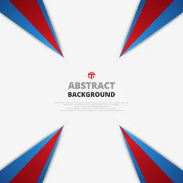 Abstract of red and blue pattern geometric background vector. Stock Illustration