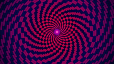 Abstract red and blue spiral optical illusion background pattern video 動画素材 346062790