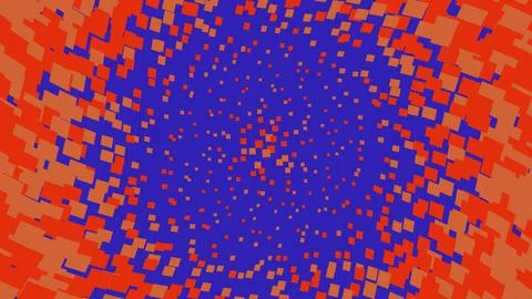 Abstract red and blue square pattern background Stock Illustration