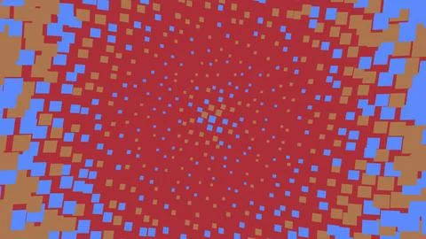 Abstract red and blue square pattern background Stock Illustration