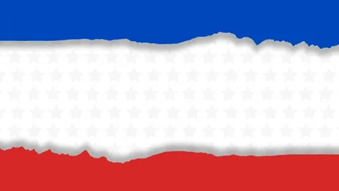 Abstract Red and Blue Torn Paper Background with White Space for Text. Stock Footage 339917880