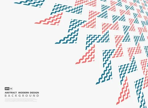 Abstract red and blue triangle of modern template design background. Stock Illustration