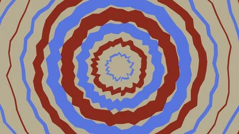 Abstract red and blue wavy circle pattern background Stockillustratie