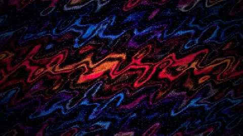 Abstract Red and Blue Zigzag Glitch Loop Background with CRT Pixel Grid Texture 動画素材 342501964