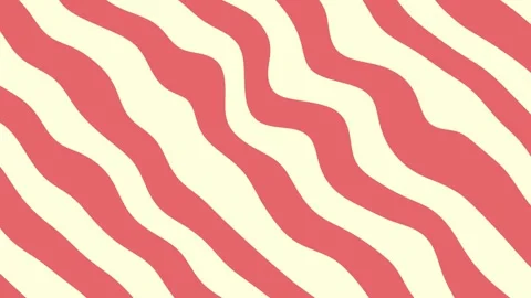 Abstract red and cream wavy line pattern motion background Stock Footage 339620796