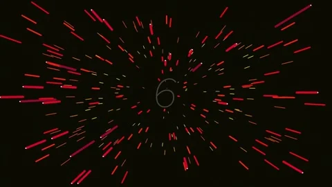 Abstract red and gold light flare burst pattern on black background Stock Footage 342116137
