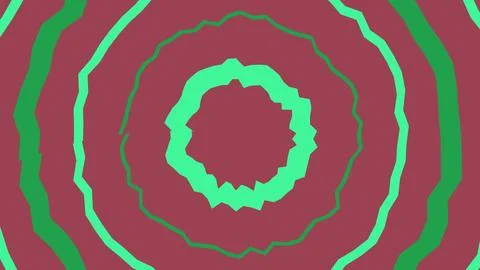 Abstract red and green circular ripple wave background Stock Illustration