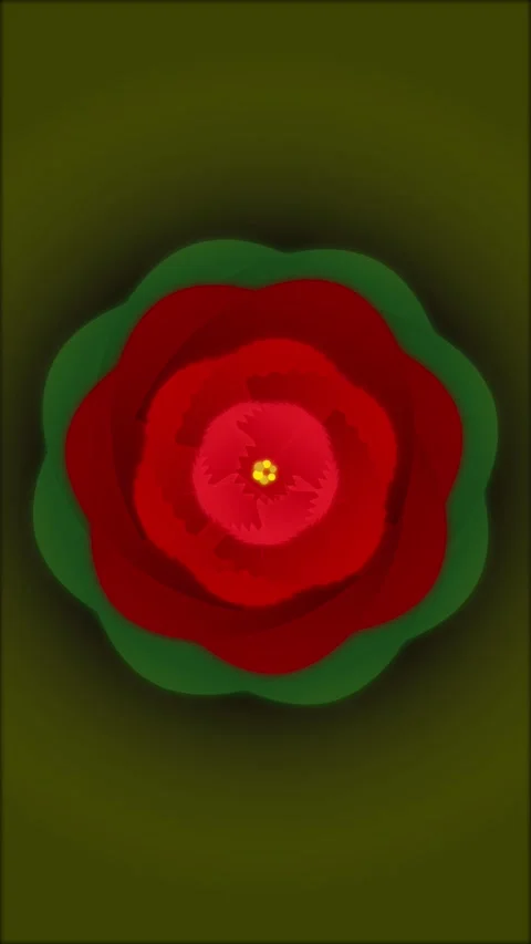 Abstract Red and Green Geometric Radial Pattern Motion Background 動画素材 346201391