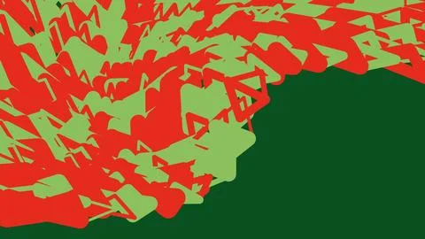 Abstract red and green geometric shapes pattern background Illustrazione stock
