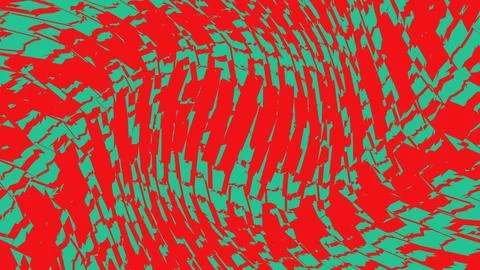 Abstract red and green wave pattern background Illustrazione stock