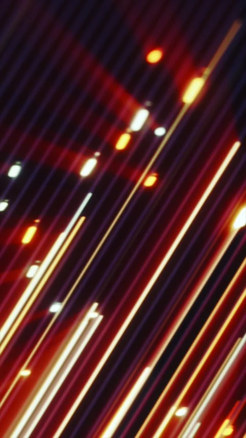 Abstract red and orange diagonal light streaks creating a sense of speed, m.. Stock Footage 323871221