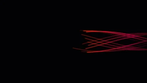 Abstract Red and Orange Geometric Light Lines Animation Stock Footage 341806611