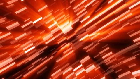 Abstract red and orange glowing light streaks creating a vibrant futuristic.. Stock Illustration