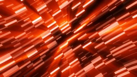 Abstract red and orange glowing light streaks creating a vibrant futuristic.. Stock Illustration
