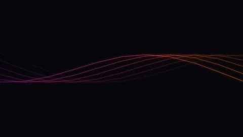 Abstract red and orange light waves forming a smooth flowing curve pattern Stock Footage 338310327