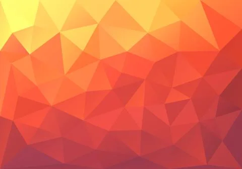 Abstract red and orange low poly background, vector Stock-Illustration