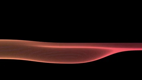 Abstract Red and Orange Wave Flowing on Black Background. Stock Footage 318940620